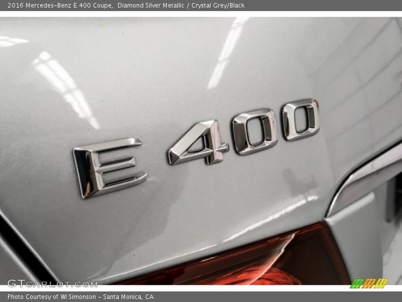 Diamond Silver Metallic / Crystal Grey/Black 2016 Mercedes-Benz E 400 Coupe