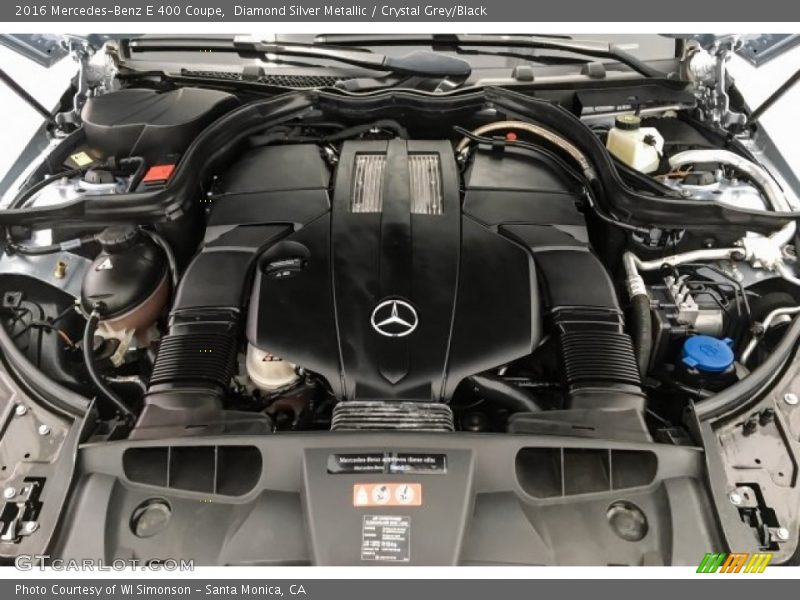 Diamond Silver Metallic / Crystal Grey/Black 2016 Mercedes-Benz E 400 Coupe