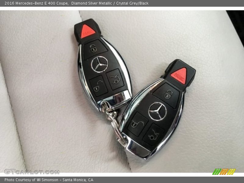 Diamond Silver Metallic / Crystal Grey/Black 2016 Mercedes-Benz E 400 Coupe