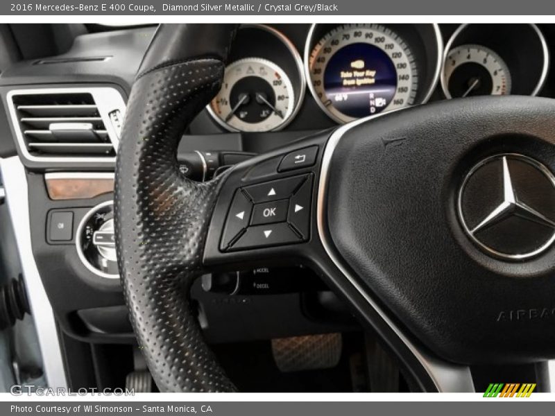 Diamond Silver Metallic / Crystal Grey/Black 2016 Mercedes-Benz E 400 Coupe