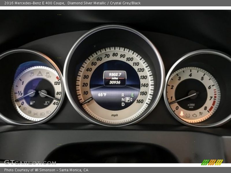 Diamond Silver Metallic / Crystal Grey/Black 2016 Mercedes-Benz E 400 Coupe
