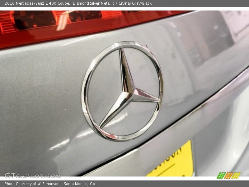 Diamond Silver Metallic / Crystal Grey/Black 2016 Mercedes-Benz E 400 Coupe