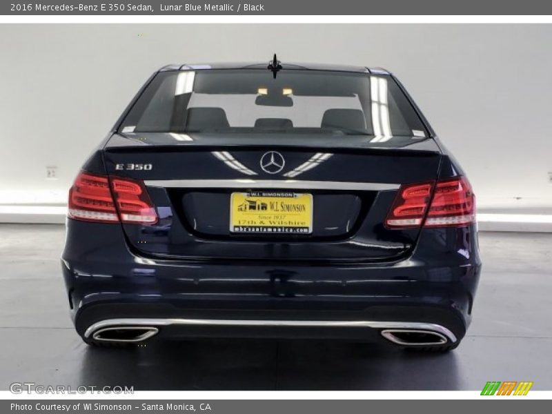 Lunar Blue Metallic / Black 2016 Mercedes-Benz E 350 Sedan