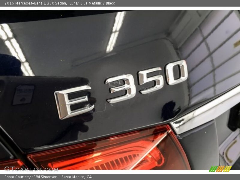 Lunar Blue Metallic / Black 2016 Mercedes-Benz E 350 Sedan
