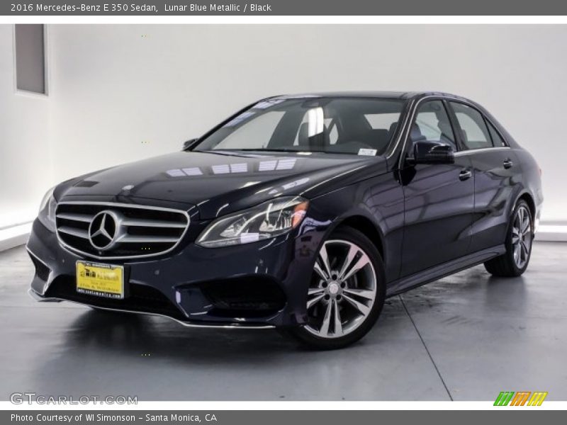 Lunar Blue Metallic / Black 2016 Mercedes-Benz E 350 Sedan