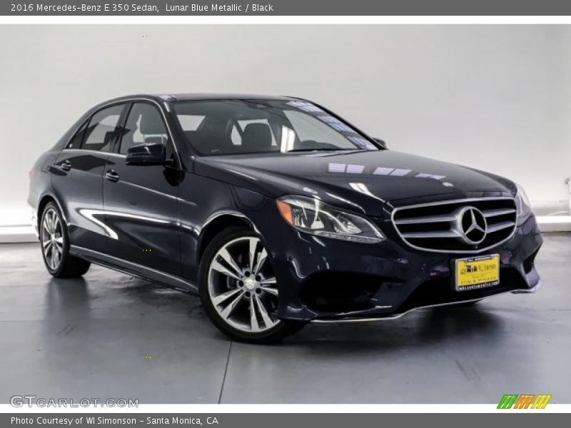 Lunar Blue Metallic / Black 2016 Mercedes-Benz E 350 Sedan
