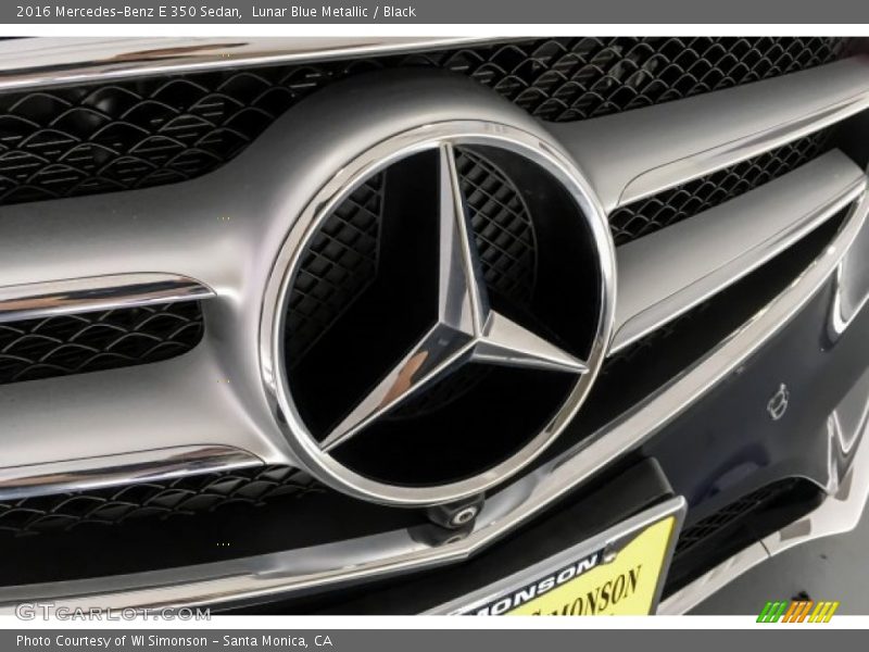 Lunar Blue Metallic / Black 2016 Mercedes-Benz E 350 Sedan
