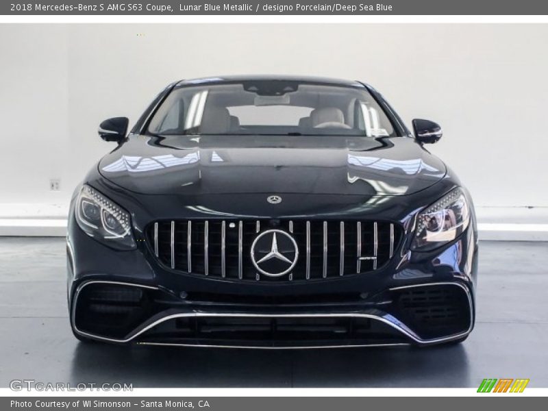Lunar Blue Metallic / designo Porcelain/Deep Sea Blue 2018 Mercedes-Benz S AMG S63 Coupe