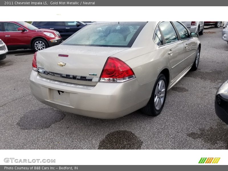 Gold Mist Metallic / Neutral 2011 Chevrolet Impala LS