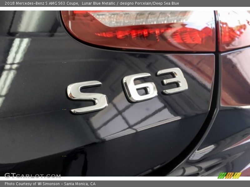 Lunar Blue Metallic / designo Porcelain/Deep Sea Blue 2018 Mercedes-Benz S AMG S63 Coupe