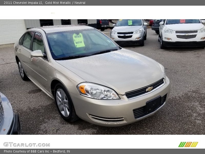 Gold Mist Metallic / Neutral 2011 Chevrolet Impala LS