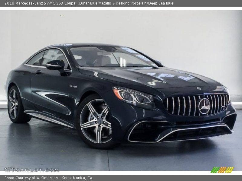 Lunar Blue Metallic / designo Porcelain/Deep Sea Blue 2018 Mercedes-Benz S AMG S63 Coupe