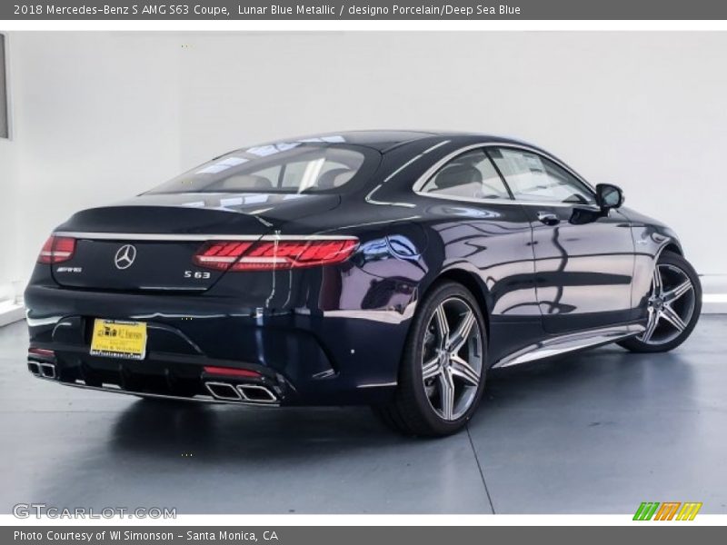 Lunar Blue Metallic / designo Porcelain/Deep Sea Blue 2018 Mercedes-Benz S AMG S63 Coupe