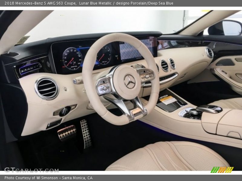 Lunar Blue Metallic / designo Porcelain/Deep Sea Blue 2018 Mercedes-Benz S AMG S63 Coupe