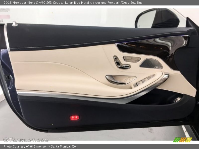 Lunar Blue Metallic / designo Porcelain/Deep Sea Blue 2018 Mercedes-Benz S AMG S63 Coupe