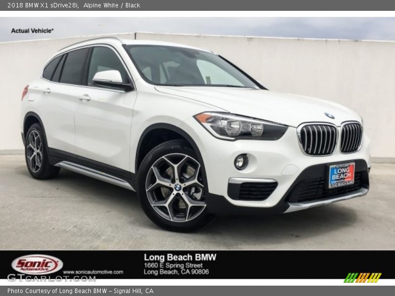Alpine White / Black 2018 BMW X1 sDrive28i