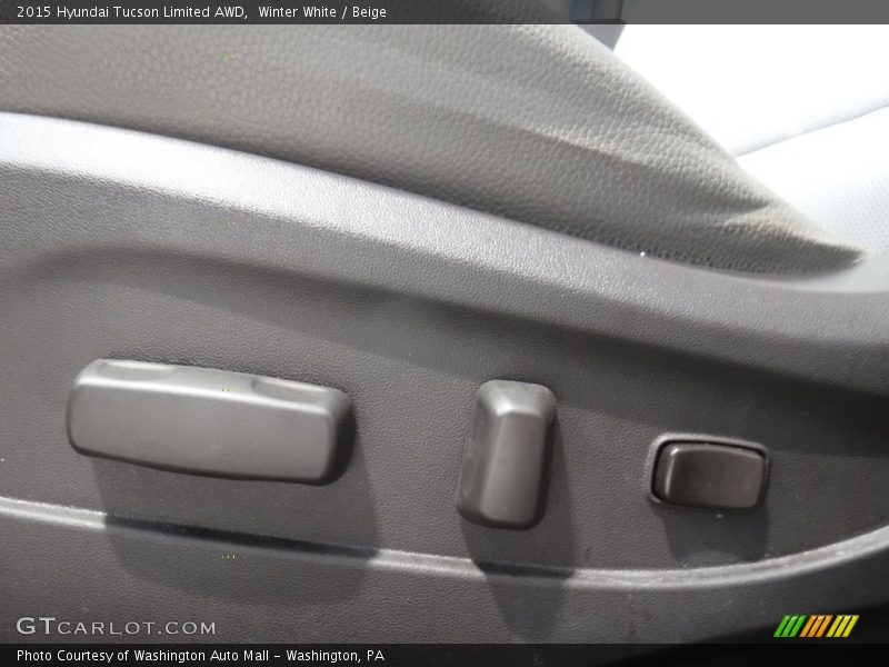 Winter White / Beige 2015 Hyundai Tucson Limited AWD