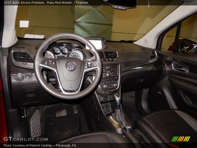 Ruby Red Metallic / Titanium 2015 Buick Encore Premium