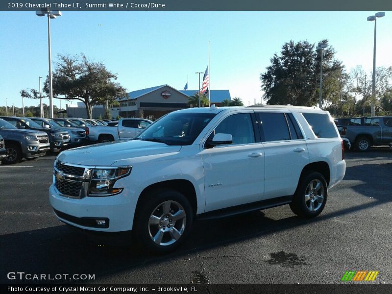 Summit White / Cocoa/Dune 2019 Chevrolet Tahoe LT