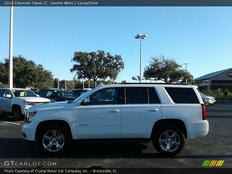 Summit White / Cocoa/Dune 2019 Chevrolet Tahoe LT