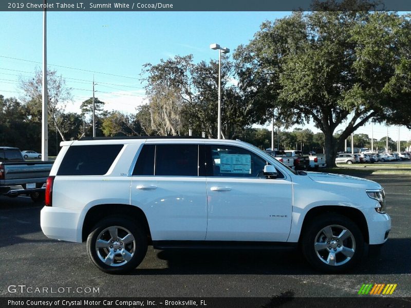 Summit White / Cocoa/Dune 2019 Chevrolet Tahoe LT