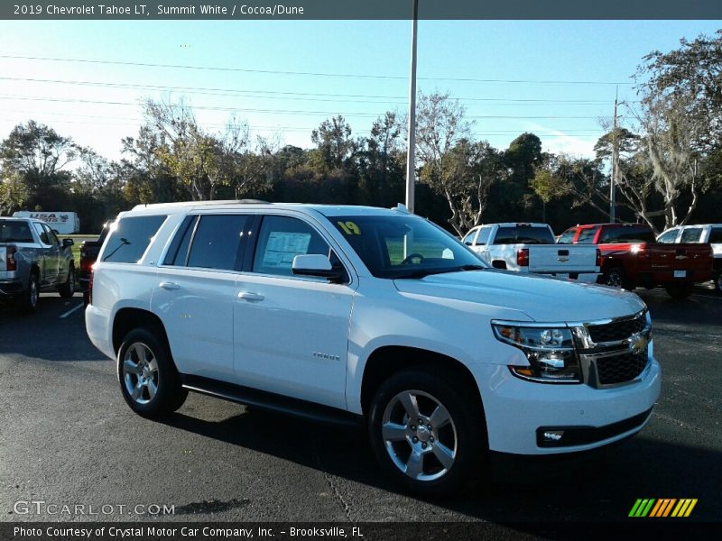 Summit White / Cocoa/Dune 2019 Chevrolet Tahoe LT