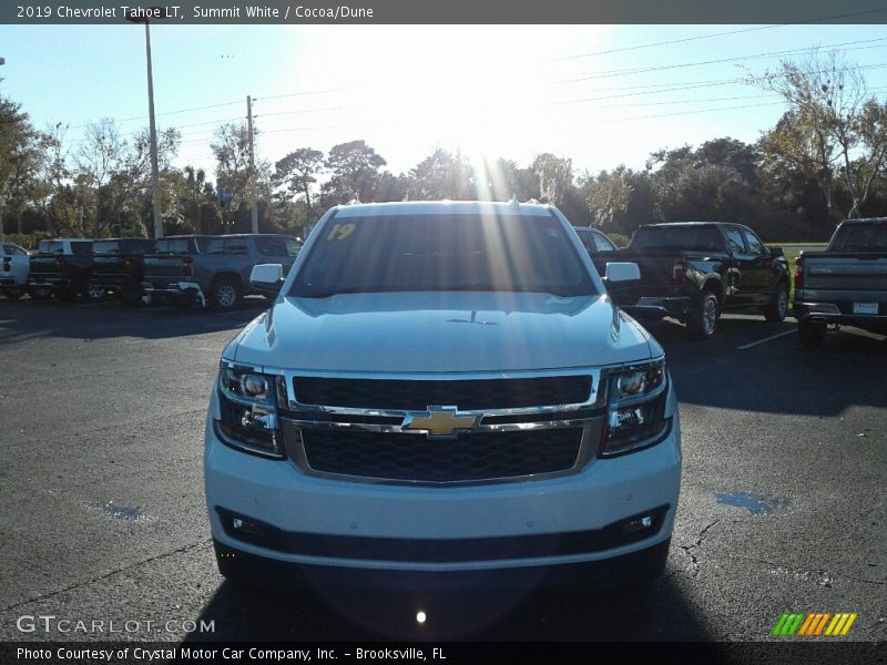 Summit White / Cocoa/Dune 2019 Chevrolet Tahoe LT