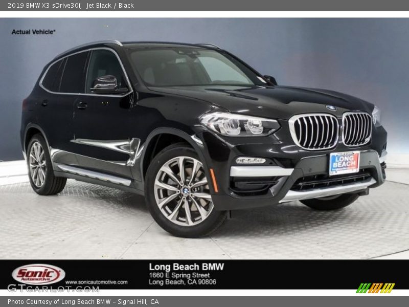 Jet Black / Black 2019 BMW X3 sDrive30i