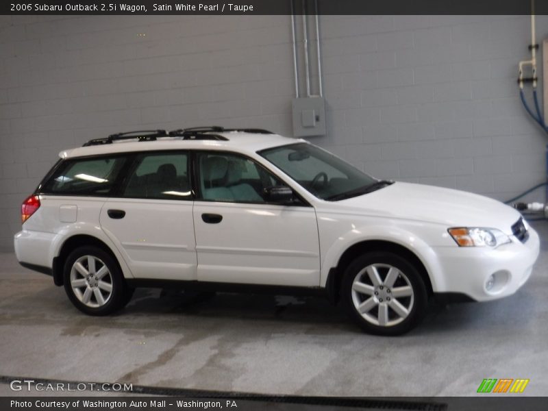 Satin White Pearl / Taupe 2006 Subaru Outback 2.5i Wagon