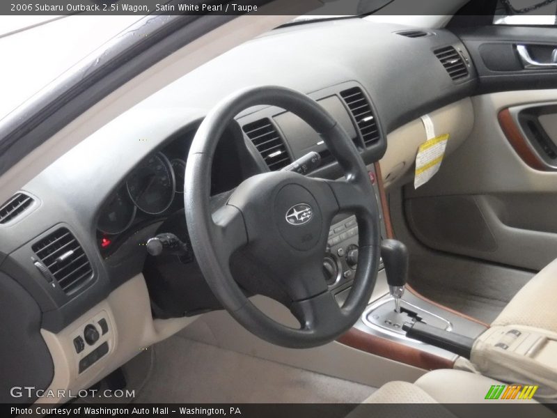 Satin White Pearl / Taupe 2006 Subaru Outback 2.5i Wagon