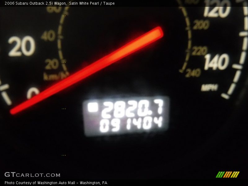 Satin White Pearl / Taupe 2006 Subaru Outback 2.5i Wagon