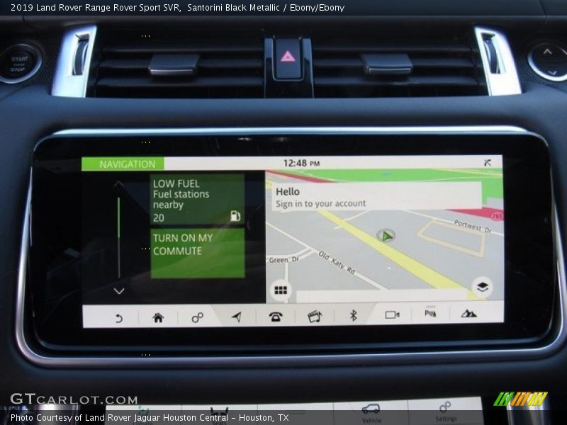Navigation of 2019 Range Rover Sport SVR