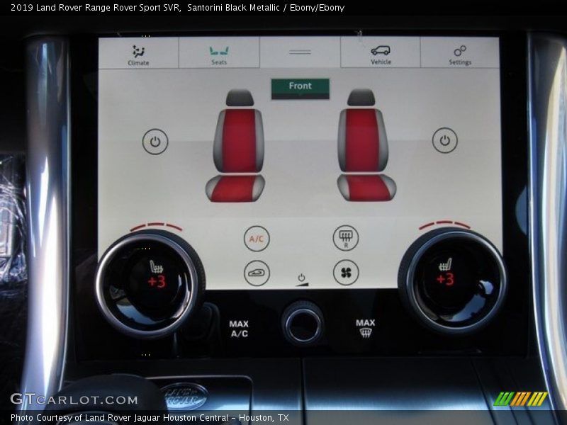 Controls of 2019 Range Rover Sport SVR
