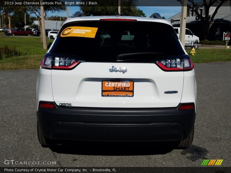 Bright White / Black 2019 Jeep Cherokee Latitude Plus