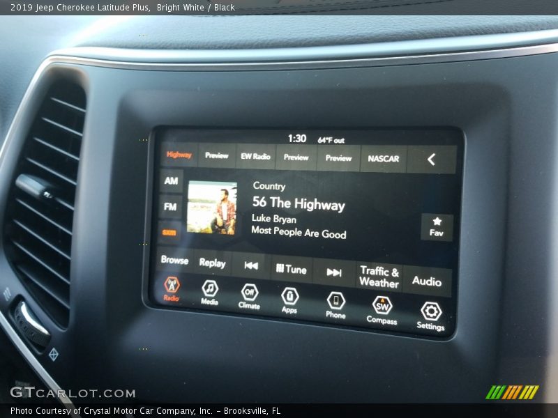 Bright White / Black 2019 Jeep Cherokee Latitude Plus