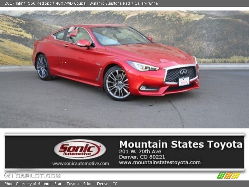 Dynamic Sunstone Red / Gallery White 2017 Infiniti Q60 Red Sport 400 AWD Coupe