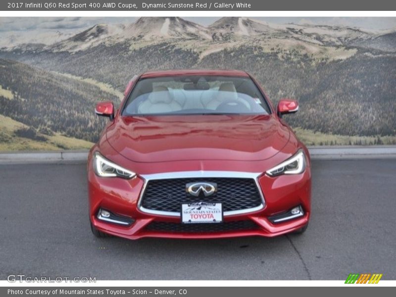 Dynamic Sunstone Red / Gallery White 2017 Infiniti Q60 Red Sport 400 AWD Coupe