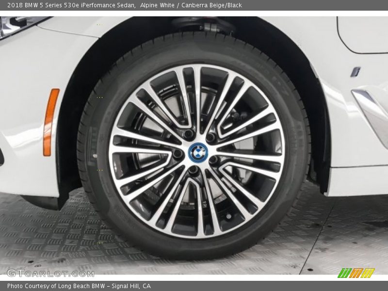 Alpine White / Canberra Beige/Black 2018 BMW 5 Series 530e iPerfomance Sedan