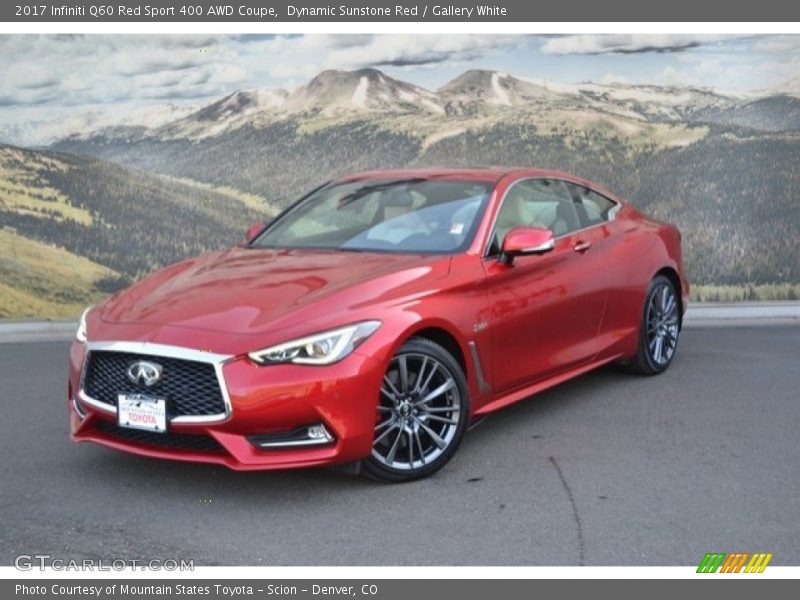 Front 3/4 View of 2017 Q60 Red Sport 400 AWD Coupe