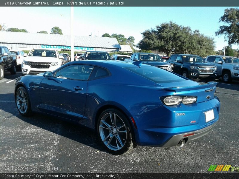 Riverside Blue Metallic / Jet Black 2019 Chevrolet Camaro LT Coupe
