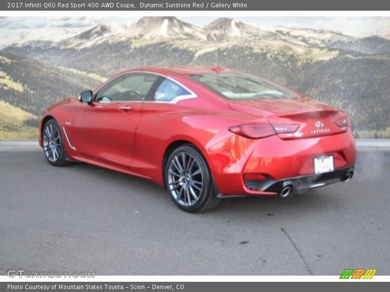 Dynamic Sunstone Red / Gallery White 2017 Infiniti Q60 Red Sport 400 AWD Coupe