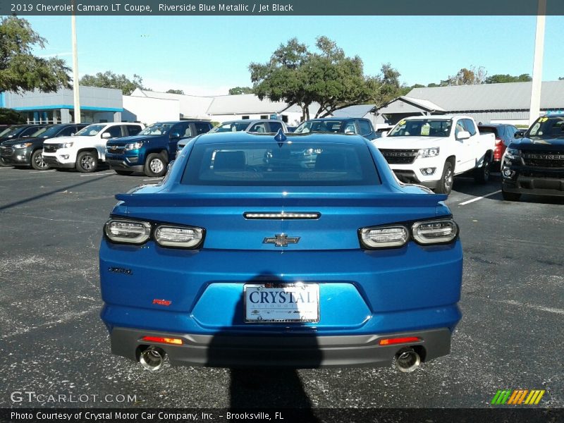 Riverside Blue Metallic / Jet Black 2019 Chevrolet Camaro LT Coupe
