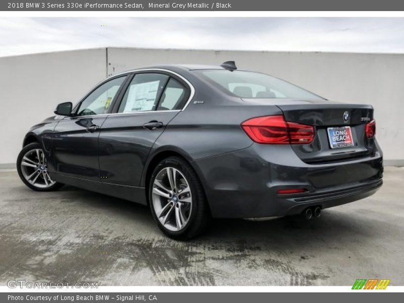 Mineral Grey Metallic / Black 2018 BMW 3 Series 330e iPerformance Sedan