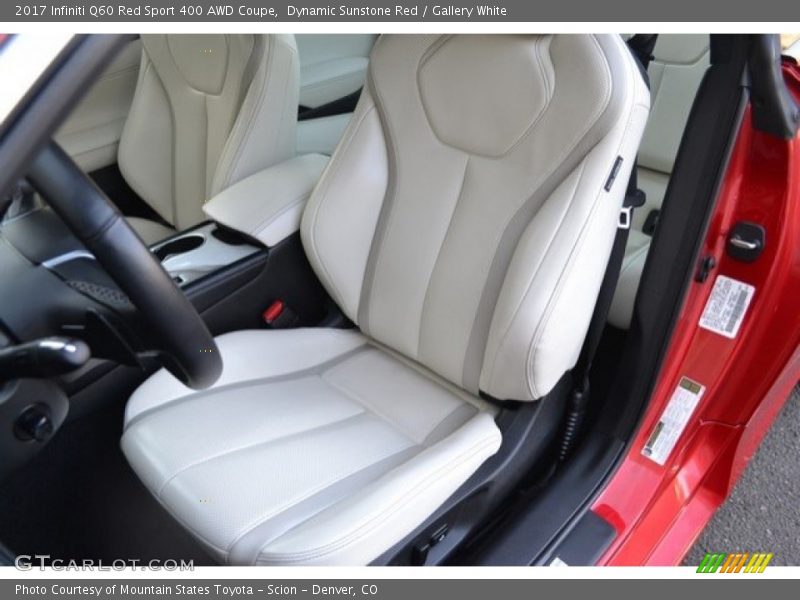 Front Seat of 2017 Q60 Red Sport 400 AWD Coupe