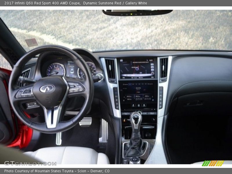 Dashboard of 2017 Q60 Red Sport 400 AWD Coupe