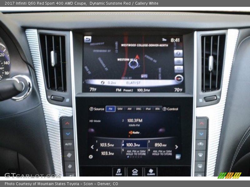 Controls of 2017 Q60 Red Sport 400 AWD Coupe