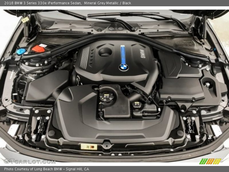 Mineral Grey Metallic / Black 2018 BMW 3 Series 330e iPerformance Sedan