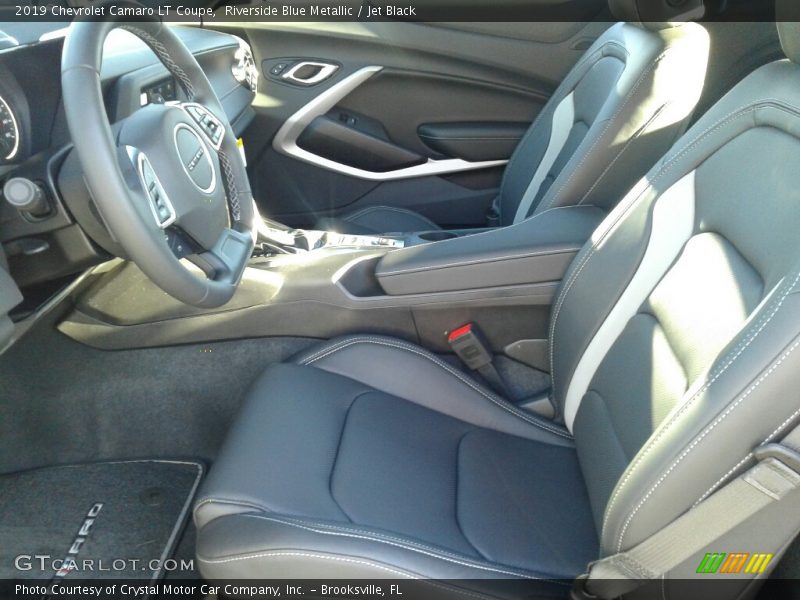 Riverside Blue Metallic / Jet Black 2019 Chevrolet Camaro LT Coupe