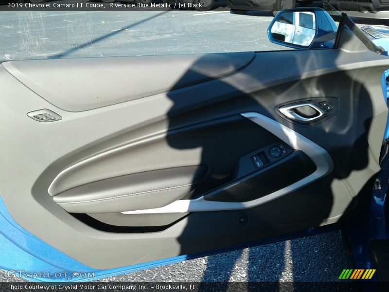 Riverside Blue Metallic / Jet Black 2019 Chevrolet Camaro LT Coupe