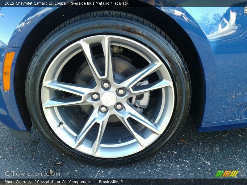 Riverside Blue Metallic / Jet Black 2019 Chevrolet Camaro LT Coupe
